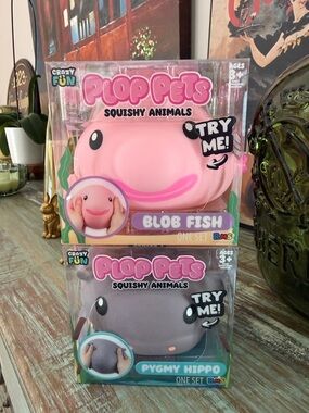 The TikTok viral Plop Pets, squishy hippo squishy blob fish new squishy